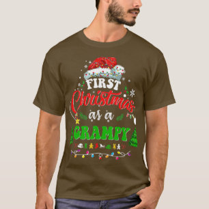 First Christmas As a Grampy Santa Hat Ugly Xmas 2 T-Shirt