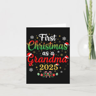 First Christmas As A Grandma 2025 New Mommy Xmas  Card