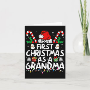 First Christmas As A Grandma Family Matching New Card