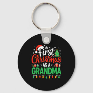 First Christmas As A Grandma Matching New Nana Gra Keychain