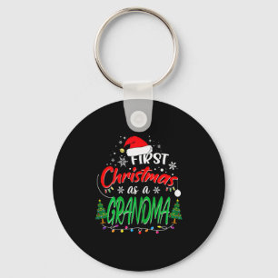 First Christmas As A Grandma New Grandmother 1st C Keychain