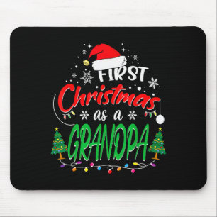 First Christmas As A Grandpa New Grandfather 1st C Mouse Pad