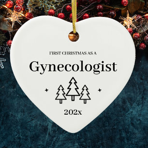 First Christmas As A Gynecologist 2026 Ceramic Ornament