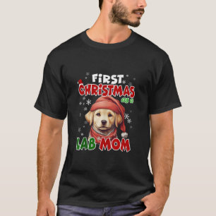First Christmas As A Labrador Mom Santa Hat Parent T-Shirt