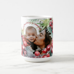 First Christmas As a Mom Personalized Photo Mug