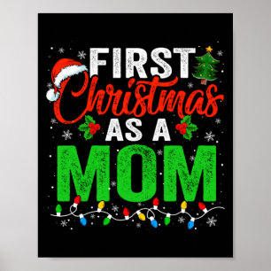 First Christmas As A Mom Xmas Lights New Dad Chris Poster