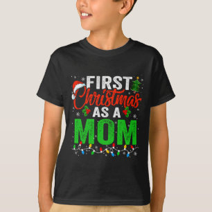 First Christmas As A Mom Xmas Lights New Dad Chris T-Shirt