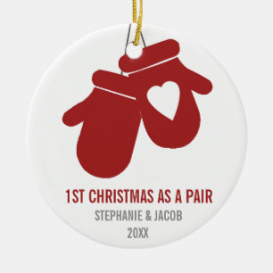First Christmas as a Pair Holidays Ceramic Ornament