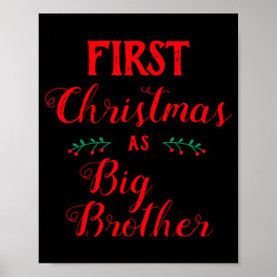 First Christmas As Big Brother Family Matching  Poster