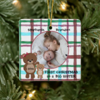First Christmas as Big Sister Personalized Photo