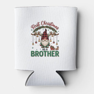 First Christmas As Brother Gnome Reindeer Sleigh Can Cooler