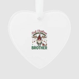First Christmas As Brother Gnome Reindeer Sleigh Ornament