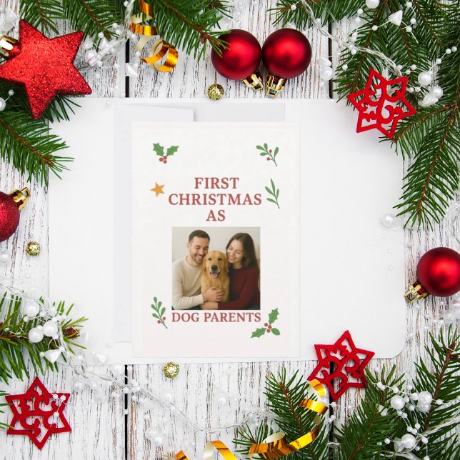 First Christmas as dog parents Holiday Card (Creator Uploaded)