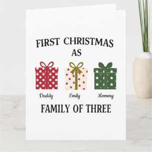 First Christmas as Family of Three Gift Card