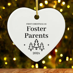 First Christmas As Foster Parents 2026 Ceramic Ornament