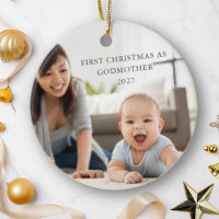 First Christmas As Godmother Personalized Photo