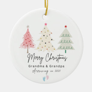 First Christmas As Grandma And Grandpa Ornament