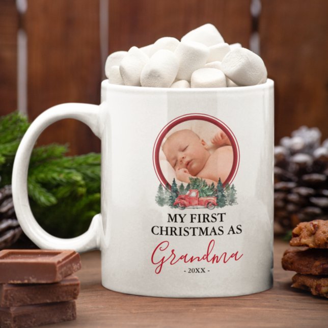 First Christmas as Grandma Photo Coffee Mug (Creator Uploaded)