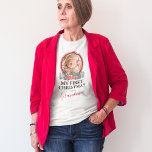 First Christmas as Grandma Red Truck T-Shirt<br><div class="desc">Family christmas t-shirt featuring a photo of your own with a two tone red border,  watercolor xmas trees,  a red pick up truck,  and the cute saying "my first christmas as grandma".</div>