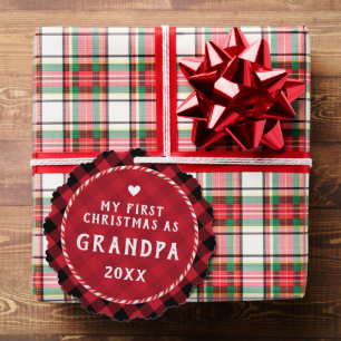 First Christmas as Grandpa Photo Keepsake Ornament Card