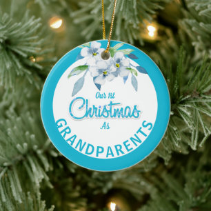 First Christmas as Grandparents Ceramic Ornament