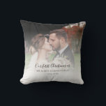 First Christmas As Married Wedding Photo Custom Throw Pillow<br><div class="desc">First Christmas as Married Wedding Photo Custom Throw Pillow you can easily add your favourite wedding photo,  date and name as a couple by clicking the "Personalize" button</div>