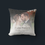 First Christmas As Married Wedding Photo Custom Throw Pillow<br><div class="desc">First Christmas as Married Wedding Photo Custom Throw Pillow you can easily add your favourite wedding photo,  date and name as a couple by clicking the "Personalize" button</div>