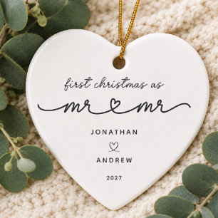 First Christmas as Mr & Mr Ornament