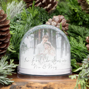 First Christmas as Mr Mrs Newlywed 2 Photos Snowglobe