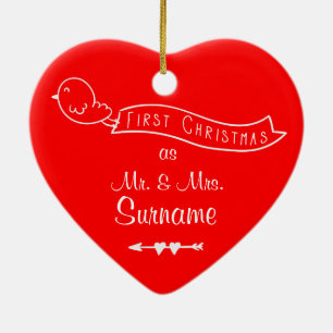 First Christmas as Mr & Mrs Personalized Ornament