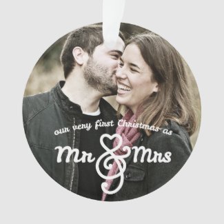 First Christmas as Mr. & Mrs. Photo Ornament