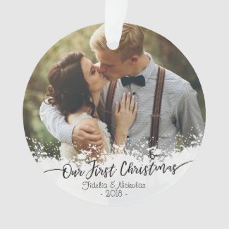 First Christmas as Mr. & Mrs. Photo Ornament