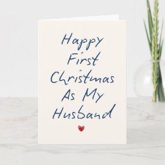 First Christmas as My Husband Romantic Card