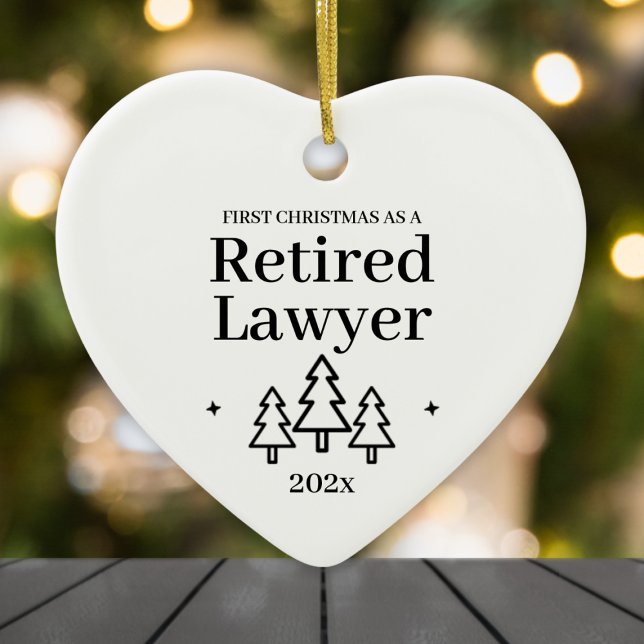 First Christmas As Retired Lawyer Retirement Ceramic Ornament (First Christmas As Retired Lawyer Retirement Ceramic Ornament
)