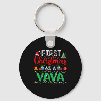 First Christmas As Yaya Family Matching New Yaya  Keychain