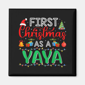 First Christmas As Yaya Family Matching New Yaya  Magnet