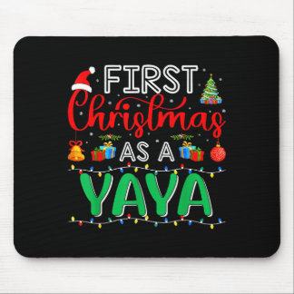 First Christmas As Yaya Family Matching New Yaya  Mouse Pad