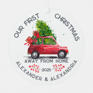 First Christmas Away from Home Metal Ornament