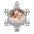 First Christmas Blush Pink Baby Girl Photo