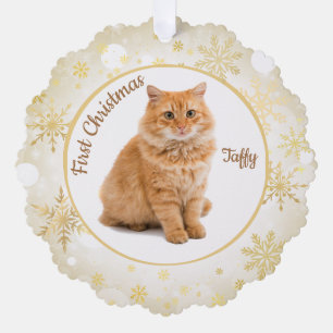 First Christmas Cat Pet Ornament Card