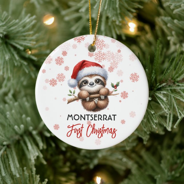 First Christmas cute Sloth baby Ornament (Tree)