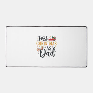First Christmas Dad Holiday Truck Desk Mat