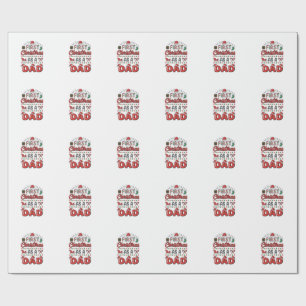 First Christmas Dad Holiday Wrapping Paper