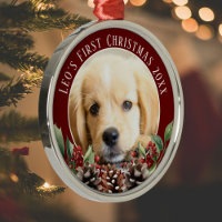 First Christmas Dog Photo Ornament 