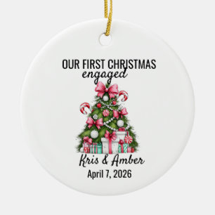 First Christmas Engaged Christmas Ornament