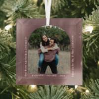 First Christmas Engaged Couples Photo Arch