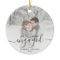 First Christmas Engaged Custom Photo Gray Script