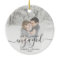 First Christmas Engaged Custom Photo Gray Script