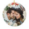 First Christmas Engaged Floral Wreath Photo