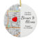 First Christmas Engaged Map Keepsake Gift